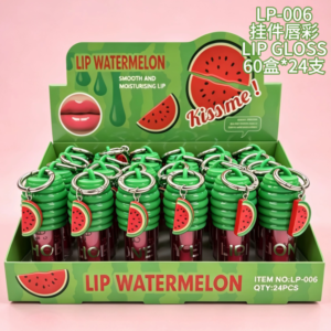 Wholesale Watermelon Spiral Lip Gloss Charm Display - LP-006