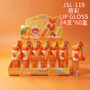 Wholesale Orange Charm Lip Gloss Charm Display - JSL-119