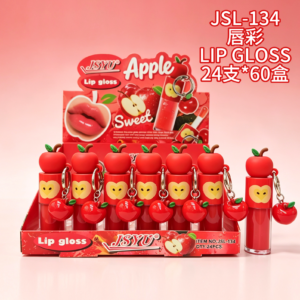 Wholesale Red Apple Character Lip Gloss Charm Display - JSL-134