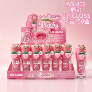 Wholesale Peachy Sphere Lip Gloss Charm Display - AG-802