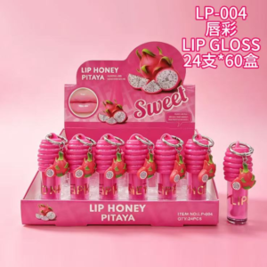 Wholesale Pitaya Spiral Lip Honey Charm Display - LP-004