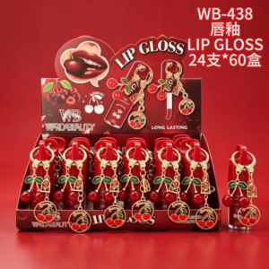 Wholesale Cherry Heart Lip Gloss Charm Display - WB-438