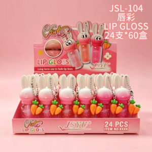Wholesale Carrot Bunny Lip Gloss Charm Display - JSL-104