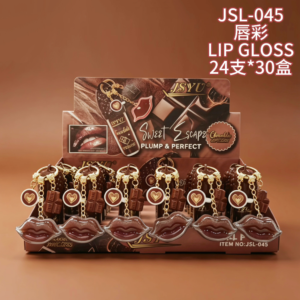 Wholesale Chocolate Sweet Lip Gloss Charm Display - JSL-045