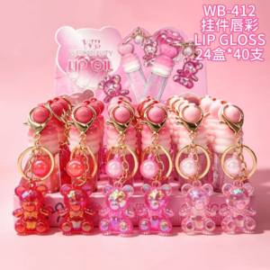 Wholesale Crystal Sphere Lip Gloss Charm Display - WB-412