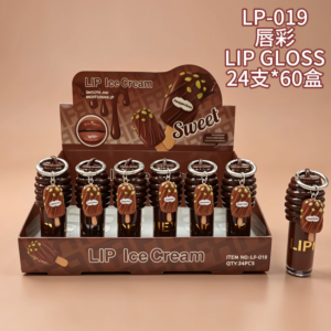 Wholesale Chocolate Ice Cream Lip Gloss Charm Display - LP-019