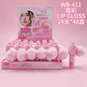 Wholesale Pink Puff Lip Gloss Charm Display - WB-411