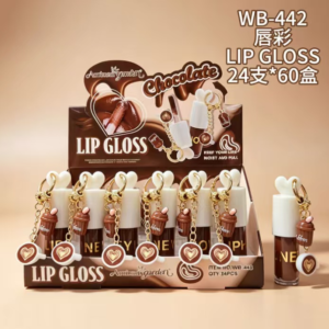 Wholesale Chocolate Bear Lip Gloss Charm Display - WB-442