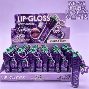 Wholesale Grape Cluster Lip Gloss Charm Display - WB-436